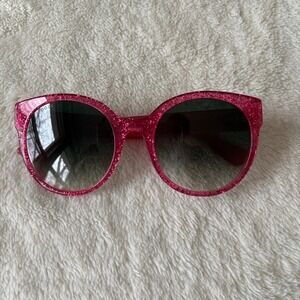 Gucci Women's Gradient Cat Eye Sunglasses Sparkly Pink GG0035S